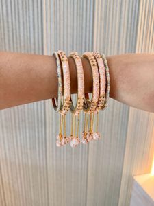 Sparkling Peach Bangles 8 pcs