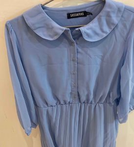 Blue Peter Pan Collar Dress