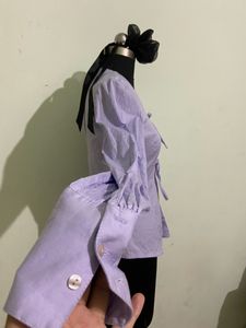 Lavender Front Tie Top