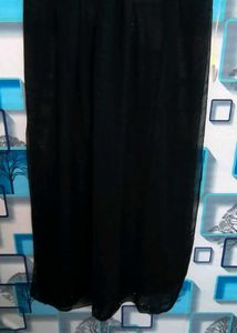 Elegant Black Sheer Dupatta pearls lace work