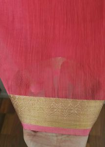 Gajri Red Saree with classy blouse