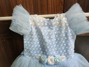 Adorable Blue Dress &amp; Cape Set