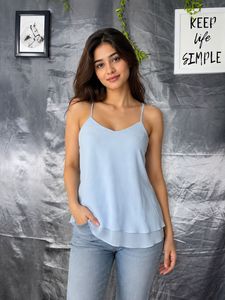 Light Blue Spaghetti Strap Top