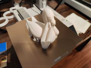 Elegant Swan Decor 3d printed white