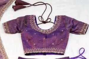 Tissue Lehenga with stiched blouse