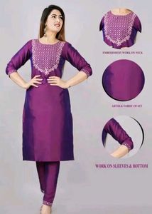 kurta pant set taffeta fabric