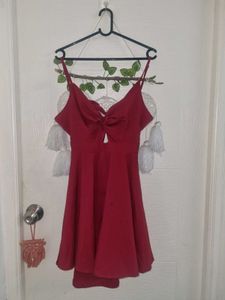 Berrylush Fit And Flared Red Dress