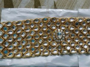 Gold-Tone Kundan Bracelet