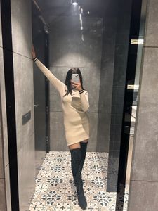 Ribbed Turtleneck Dress
