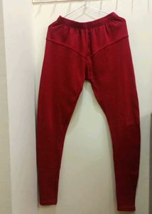 Red Woollen Leggings