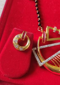Mangalsutra With Earrings Set 😍