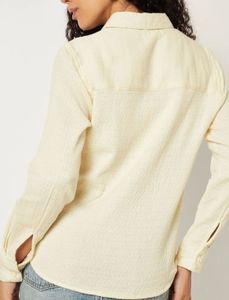 Cream Textured oversized Shirt