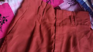 Terracotta High-Waisted Wide Leg Pants