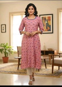 Pink Printed Kurta