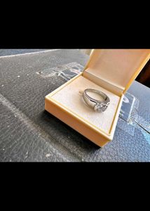 diamond ring pure silver