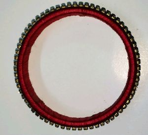 Bangles stone chain &amp; Resham one piece hand made