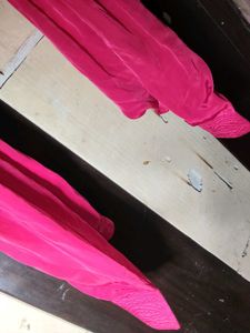 Vibrant Pink Pleated Salwar Pants