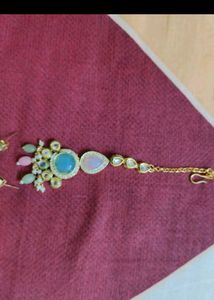 Designer Maang Tikka &amp; Earrings Set