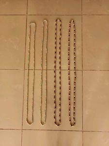New Unused Set of 4 Beaded Necklaces Haar Mala