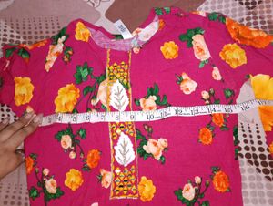 Vibrant Floral Print Kurta