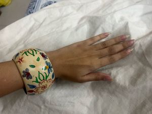 Hand-painted Floral Bangle