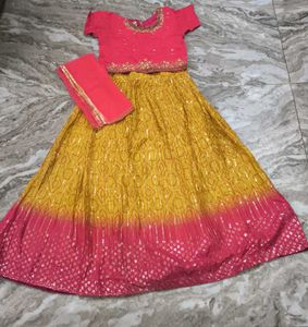 Girls' Ethnic Lehenga Choli Set