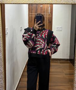 FARM RIO  Banana Dots Pullover Sweater