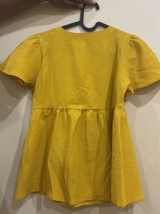 Trendy Yellow Textured Top
