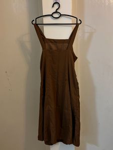 Brown Pinafore Dress