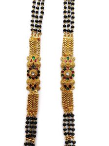 Exquisite Gold Mangalsutra with Enamel Work