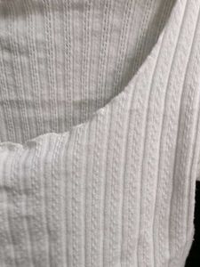 Princess Polly White Ribbed Crop Top