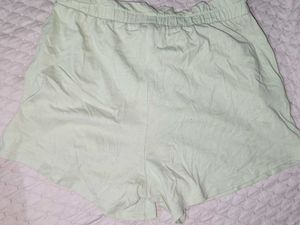 Light Green Paperbag Waist Shorts