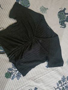 Cute Black Crop Top