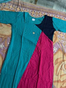 Colorblock Cotton Kurta | S | 4 patterns