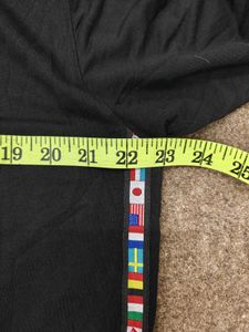 Men's Black T-Shirt with Flag Trim