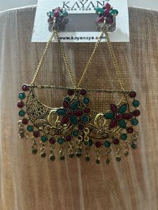 Intricate Ethnic Gold Jhumka Earrings