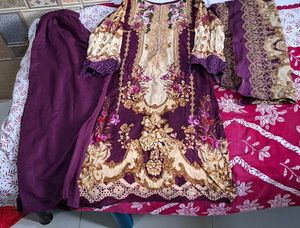 Elegant Purple Floral Kurta Set