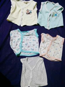 Bundle of 5 Baby Girl Vests