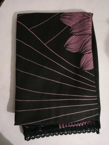 Black Floral dupatta
