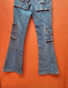 Flared Cargo Jeans