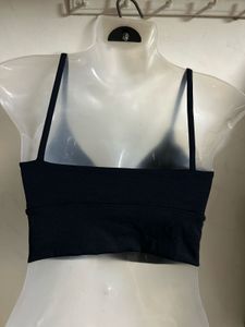 Chic Black Twist Front Crop Top