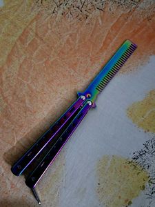 Butterfly Knife Comb - Rainbow