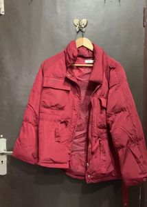 Maroon Puffer Jacket