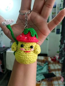 Cute Crochet Mushroom Keychain