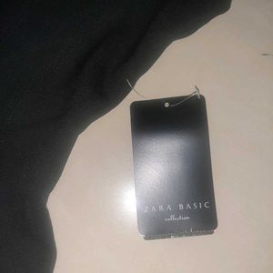 ZARA Sleek Black Sleeveless Fit &amp; Flare Dress