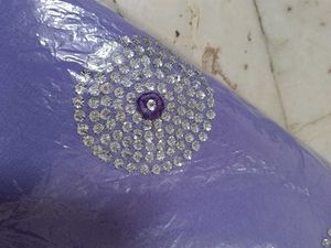 Elegant Lavender Embroidered Saree