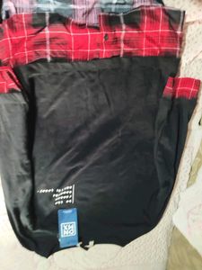 Layered Plaid &amp; Graphic Top