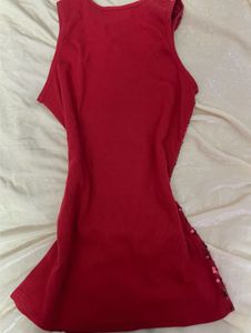 Sparkling Red Sequin Tank Top