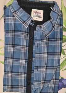 Men's Blue + Red Plaid Button-Up Shirt - PAC