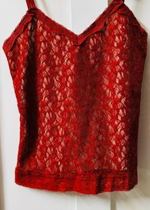 Red Lace Cami Top